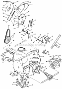 Collector And Discharge Diagram and Parts List for 55384A J00000001-J99999999 - 1990 Lawn Boy Snow Blower